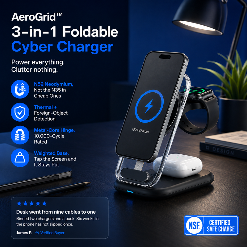 AeroGrid™ 3-in-1 Foldable Cyber Charger